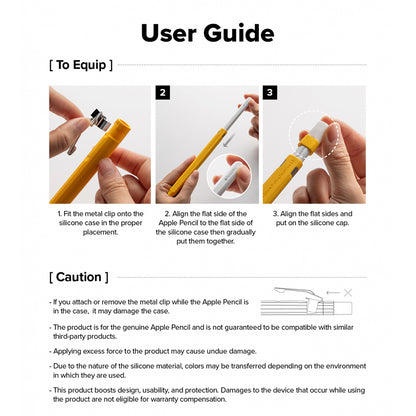 Étui Ringke Drafting pour Apple Pencil Pro / Pencil (Génération 2), Blanc