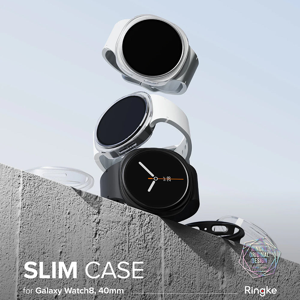 Coque Ringke Slim pour Samsung Galaxy Watch8 40mm, Lot de 2 pièces, Transparente
