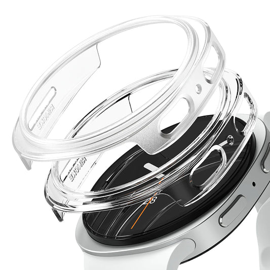 Coque Ringke Slim pour Samsung Galaxy Watch8 44mm, Lot de 2 pièces, Transparente