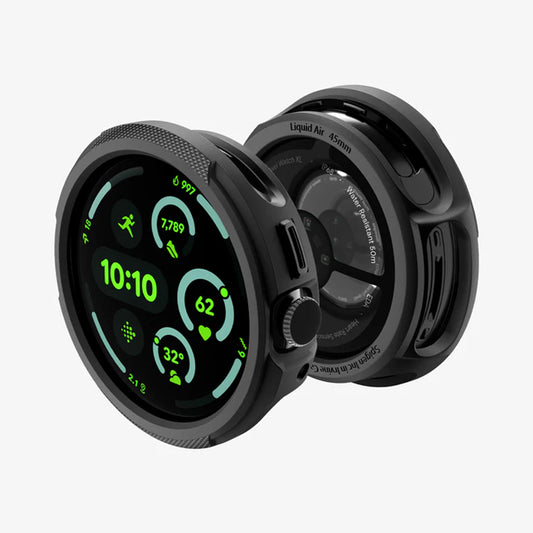 Coque Spigen Liquid Air pour Google Pixel Watch 4 45mm, Noir Mat ACS11222