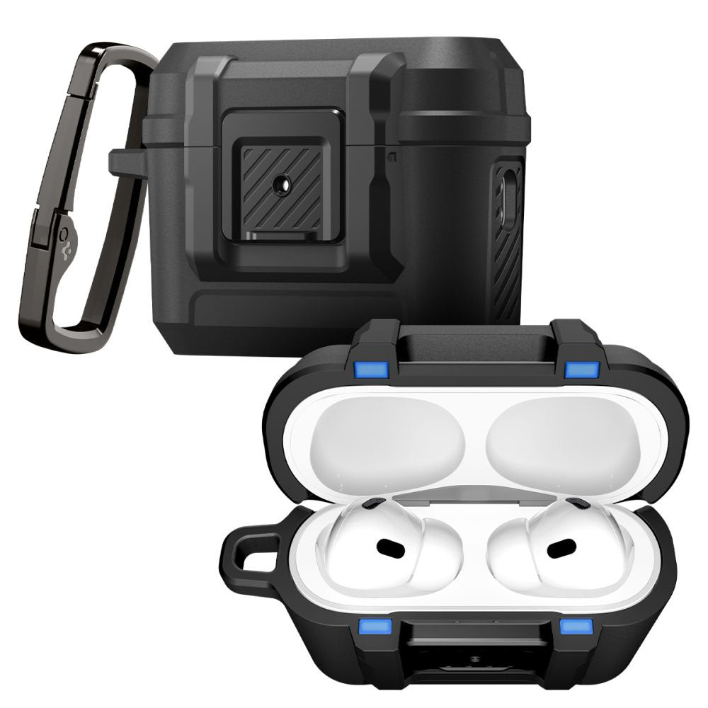 Étui Spigen Lock Fit pour Apple AirPods Pro 3, Noir Mat