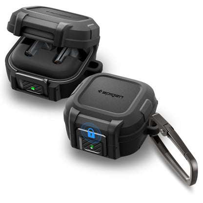Étui Spigen Lock Fit pour Samsung Galaxy Buds4 / Buds4 Pro, Noir Mat ACS11202