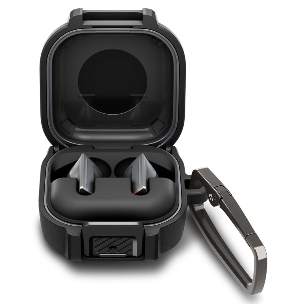 Étui Spigen Lock Fit pour Samsung Galaxy Buds4 / Buds4 Pro, Noir Mat ACS11202