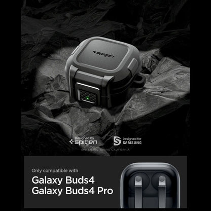 Étui Spigen Lock Fit pour Samsung Galaxy Buds4 / Buds4 Pro, Noir Mat ACS11202