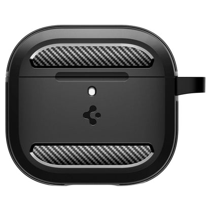 Étui Spigen Rugged Armor pour Apple AirPods 4, Noir Mat