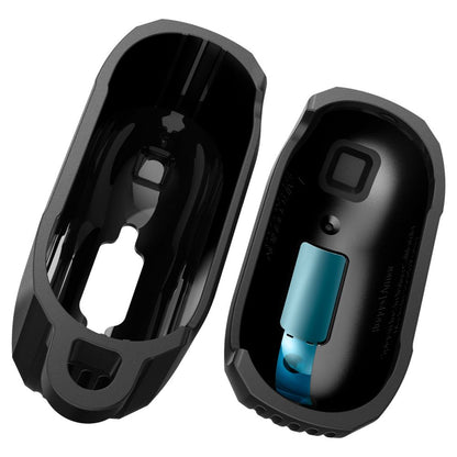 Étui Spigen Rugged Armor pour Apple AirPods 4, Noir Mat