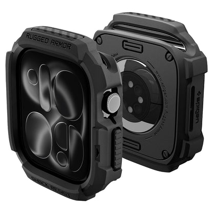 Spigen Rugged Armor Case for Apple Watch Series 12 46mm, Matte Black ACS11886