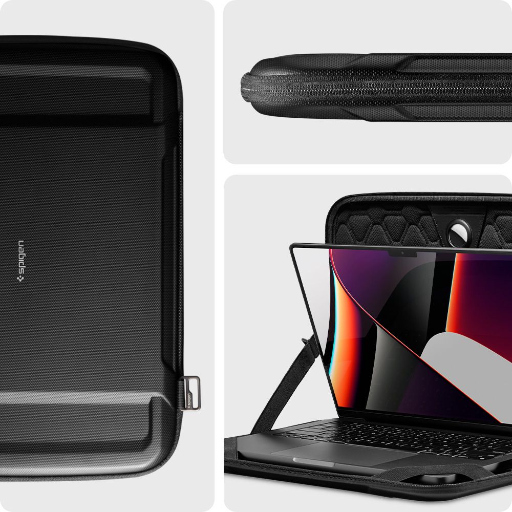 Housse Spigen Rugged Armor pour ordinateur portable 13 pouces - 14 pouces, noire AFA04270