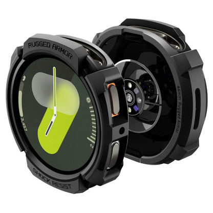 Coque Spigen Rugged Armor pour Samsung Galaxy Watch8 44mm, Noir Mat ACS10006