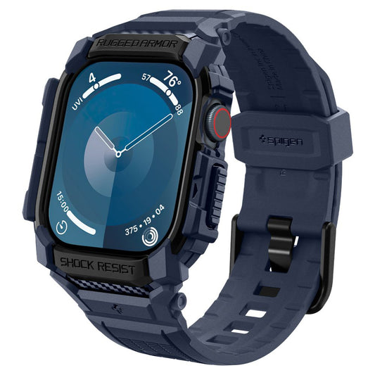 Étui Spigen Rugged Armor Pro pour Apple Watch Series 10 46mm, Bleu Marine