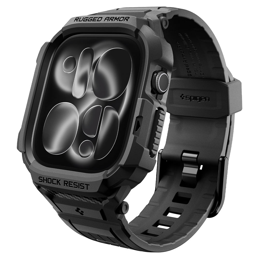 Coque Spigen Rugged Armor Pro pour Apple Watch Series 12 42mm, Noir Mat ACS11883
