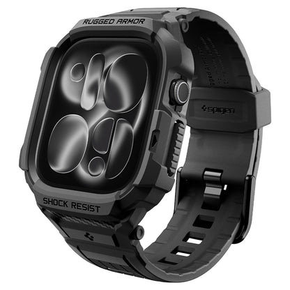 Coque Spigen Rugged Armor Pro pour Apple Watch Series 12 42mm, Noir Mat ACS11883