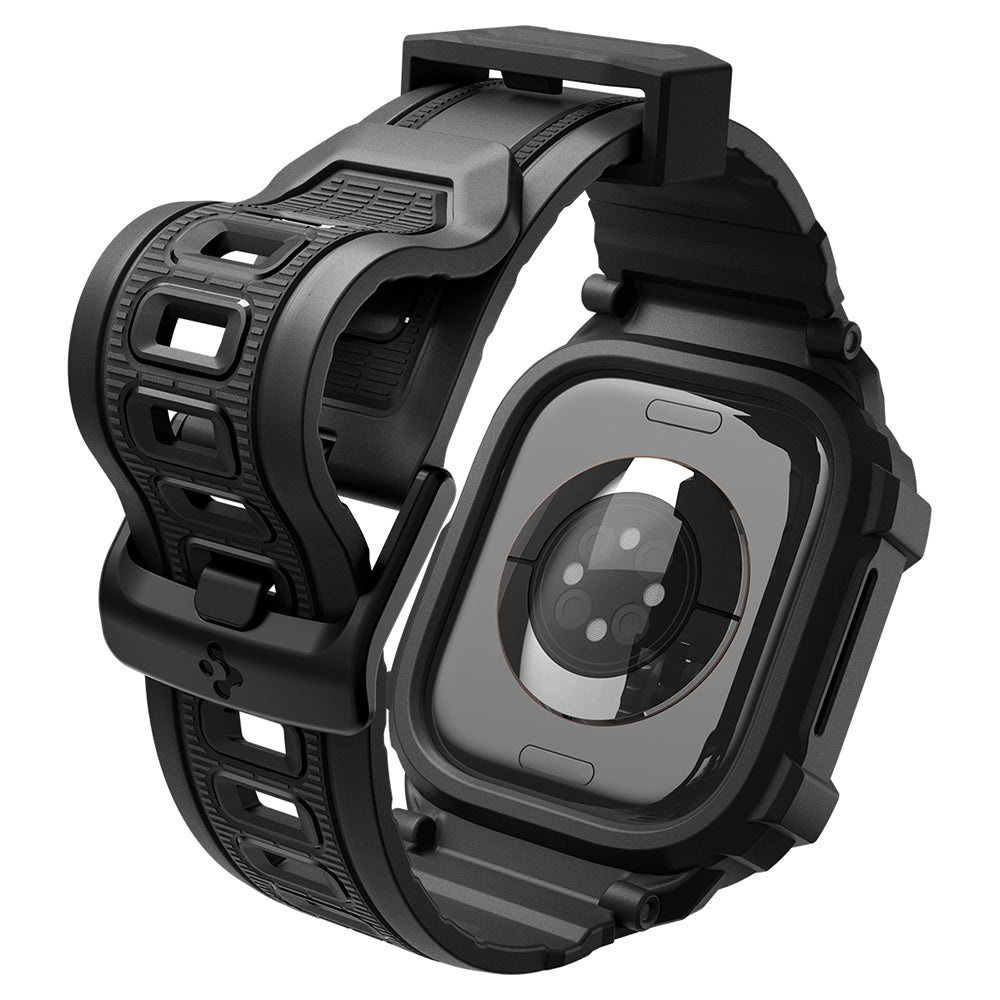 Coque Spigen Rugged Armor Pro pour Apple Watch Series 12 42mm, Noir Mat ACS11883