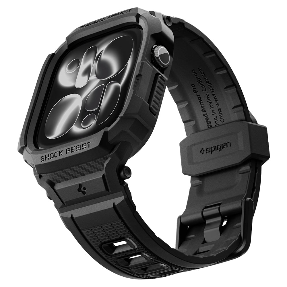 Coque Spigen Rugged Armor Pro pour Apple Watch Series 12 46mm, Noir Mat ACS11894