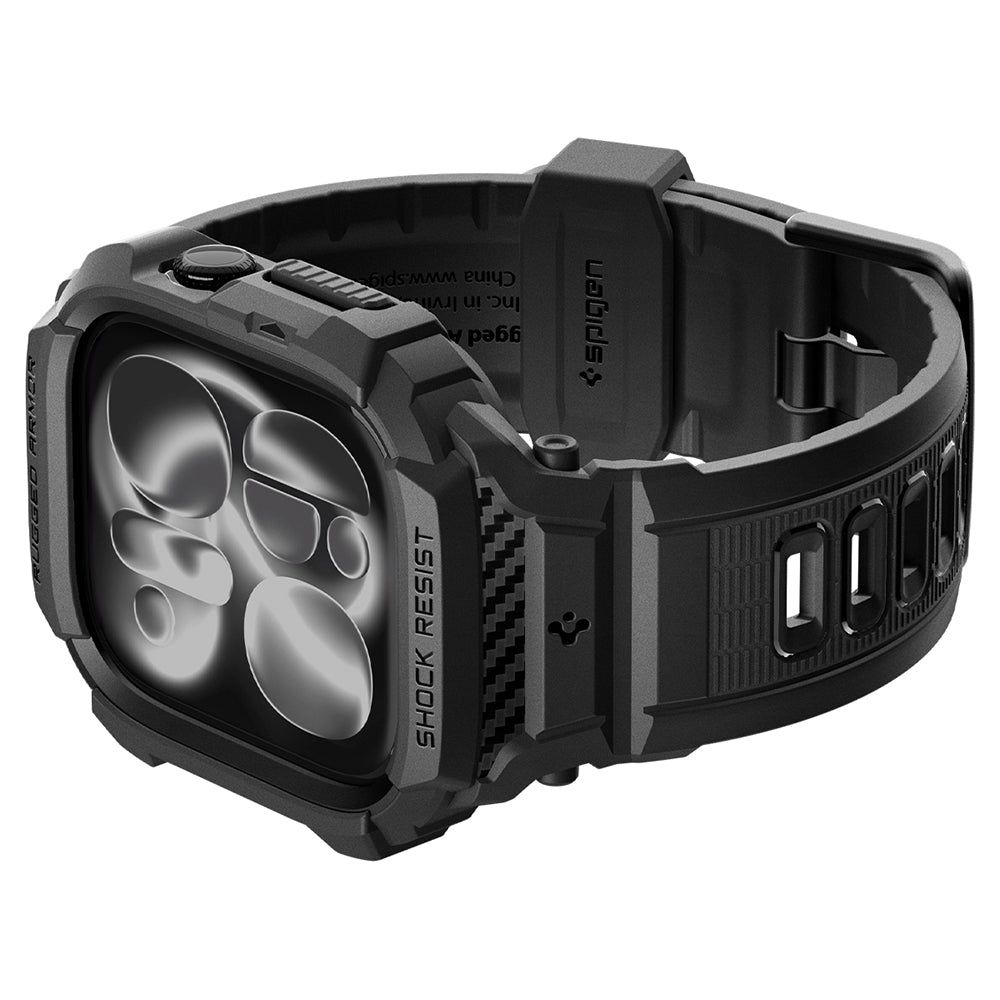 Coque Spigen Rugged Armor Pro pour Apple Watch Series 12 46mm, Noir Mat ACS11894