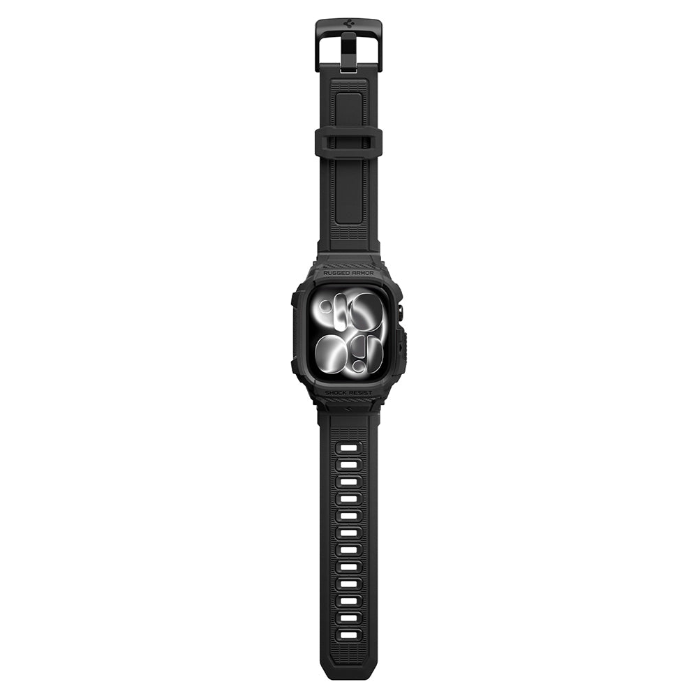 Coque Spigen Rugged Armor Pro pour Apple Watch Series 12 46mm, Noir Mat ACS11894