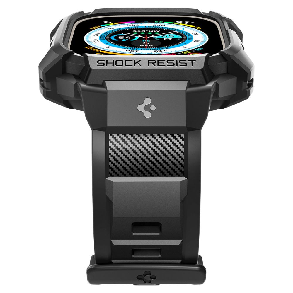 Étui Spigen Rugged Armor Pro pour Apple Watch Ultra Series, Noir