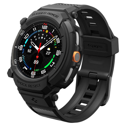 Étui Spigen Rugged Armor Pro pour Samsung Galaxy Watch8 Classic, Noir Mat ACS10013