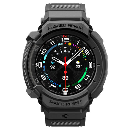 Étui Spigen Rugged Armor Pro pour Samsung Galaxy Watch8 Classic, Noir Mat ACS10013