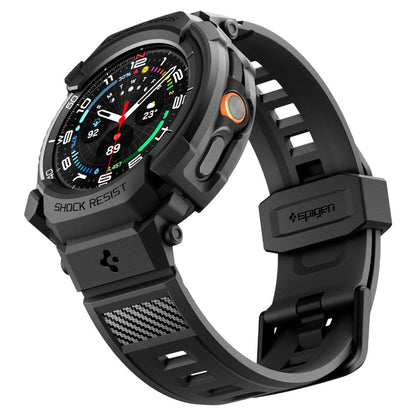 Étui Spigen Rugged Armor Pro pour Samsung Galaxy Watch8 Classic, Noir Mat ACS10013