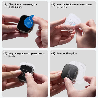 Spigen Rugged Armor Pro Case with Screen Protector for Apple Watch Ultra Series, Black ACS12053