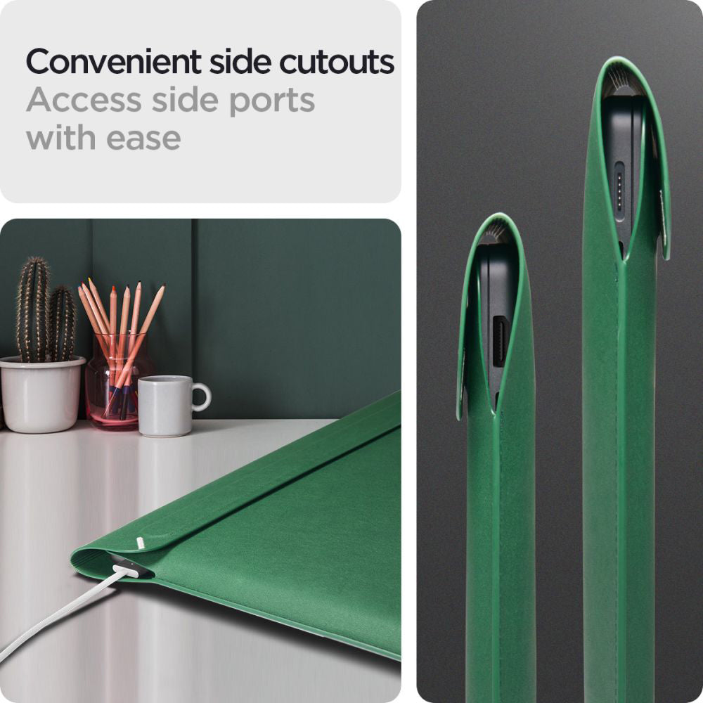 Housse Spigen Valentinus pour ordinateur portable 15 pouces - 16 pouces, Vert