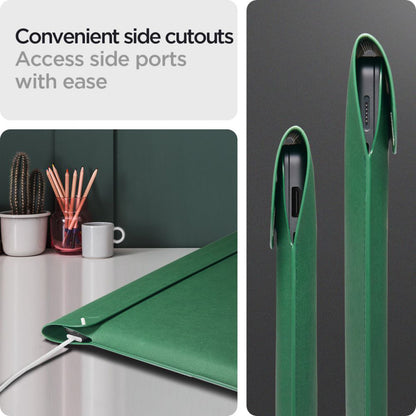 Housse Spigen Valentinus pour ordinateur portable 15 pouces - 16 pouces, Vert