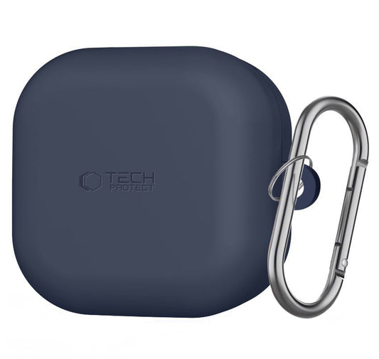 Tech-Protect Silicone Hook Case for Samsung Galaxy Buds4 / Buds4 Pro, Navy Blue