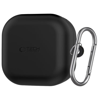 Étui Tech-Protect Silicone Hook pour Samsung Galaxy Buds4 / Buds4 Pro, Noir