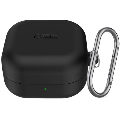 Étui Tech-Protect Silicone Hook pour Samsung Galaxy Buds4 / Buds4 Pro, Noir