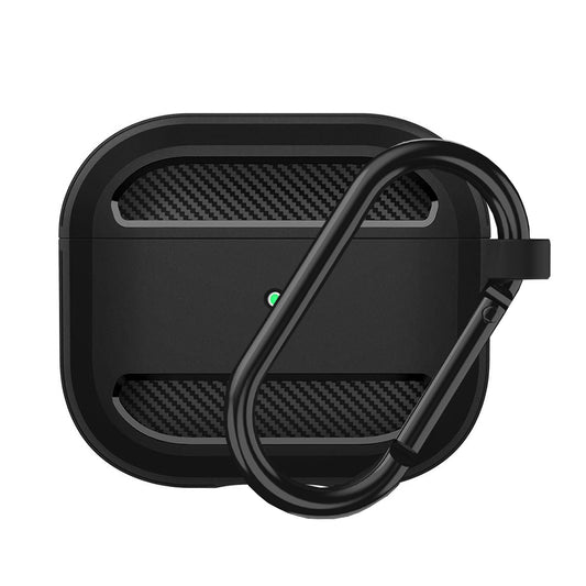 Coque Techsuit Carbon pour Apple AirPods 3, Noire