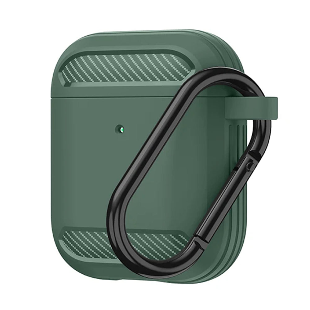 Techsuit Carbon Case for Apple AirPods Gen 2 / Gen 1, Green
