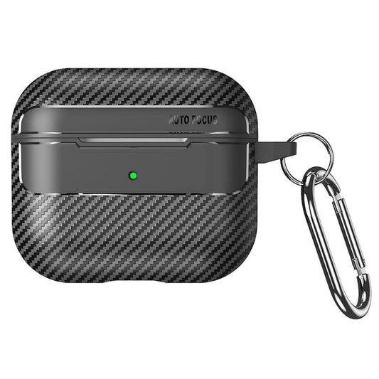Coque Techsuit CarbonFiber pour Apple AirPods 3, Noire