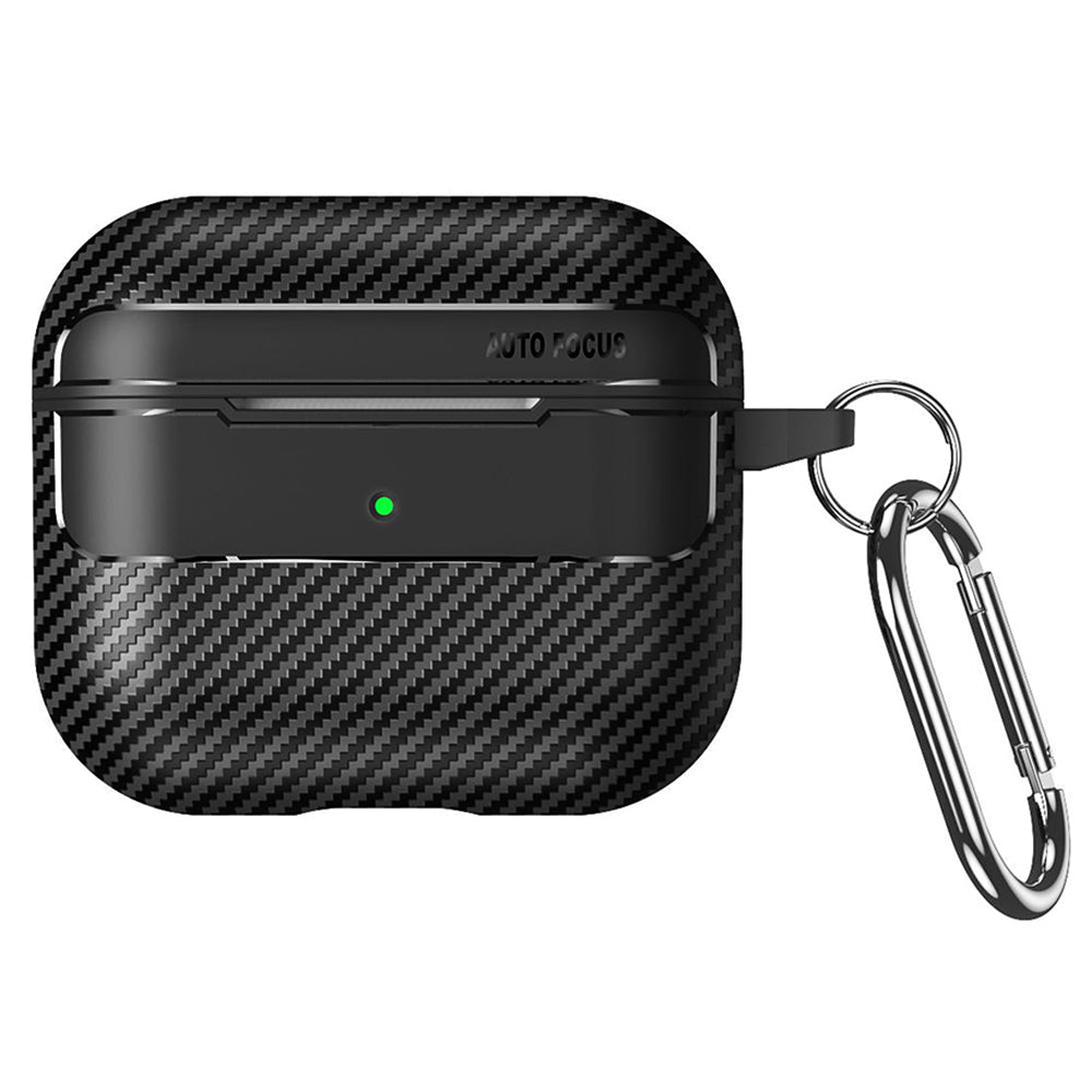 Étui Techsuit CarbonFiber pour Apple AirPods Pro 3, Noir