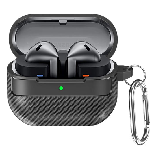 Coque Techsuit CarbonFiber pour Samsung Galaxy Buds3 FE / Buds3 Pro / Buds3, Noire