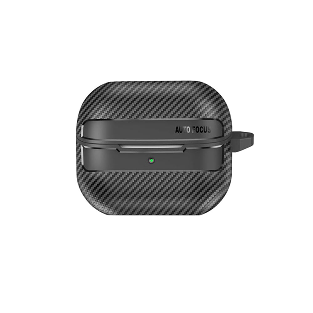 Techsuit CarbonFiber Case for Samsung Galaxy Buds3 FE / Buds3 Pro / Buds3, Black