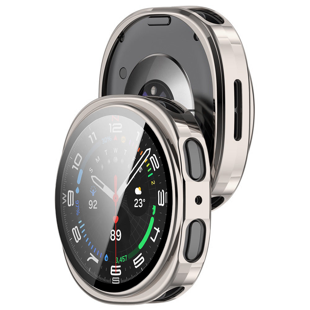 Coque Techsuit Defense360 Pro pour Samsung Galaxy Watch8 44mm, Argent Perlé