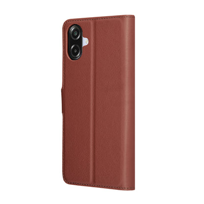 Coque pour Samsung Galaxy A07 4G A075, Techsuit, Leather Folio, Marron