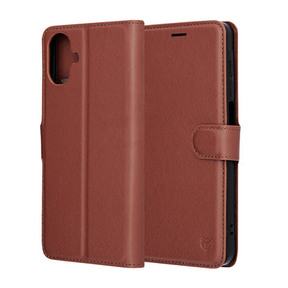 Coque pour Samsung Galaxy A07 4G A075, Techsuit, Leather Folio, Marron