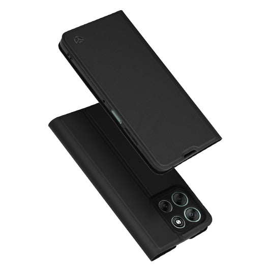 Coque pour Motorola Moto G56, Techsuit, Magskin Book, Noire