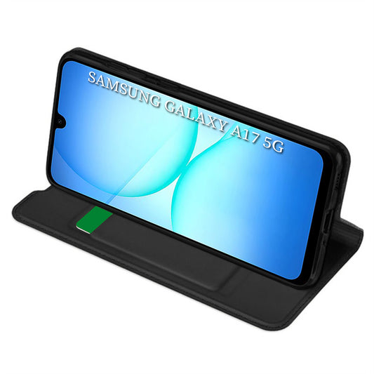 Coque pour Samsung Galaxy A17 5G, Techsuit, Magskin Book, Noire