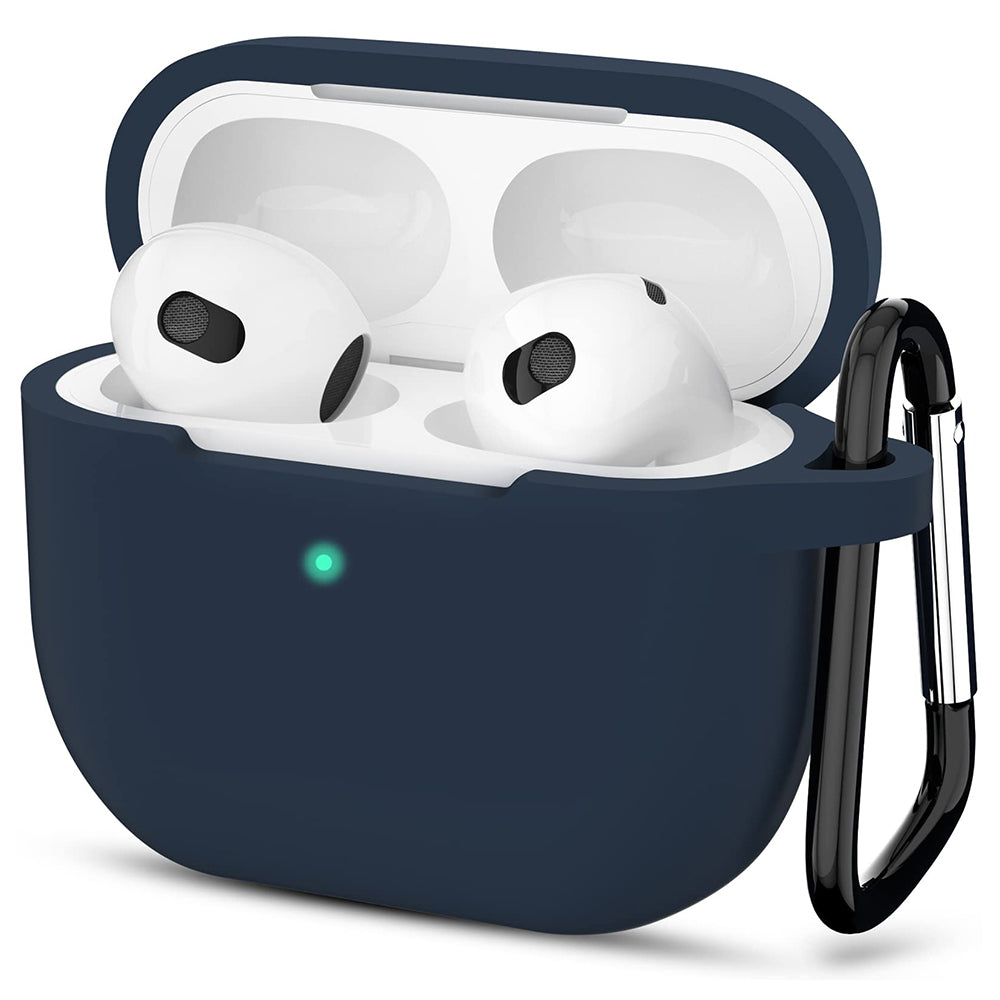 Coque Techsuit Silicone pour Apple AirPods 3, Bleu marine