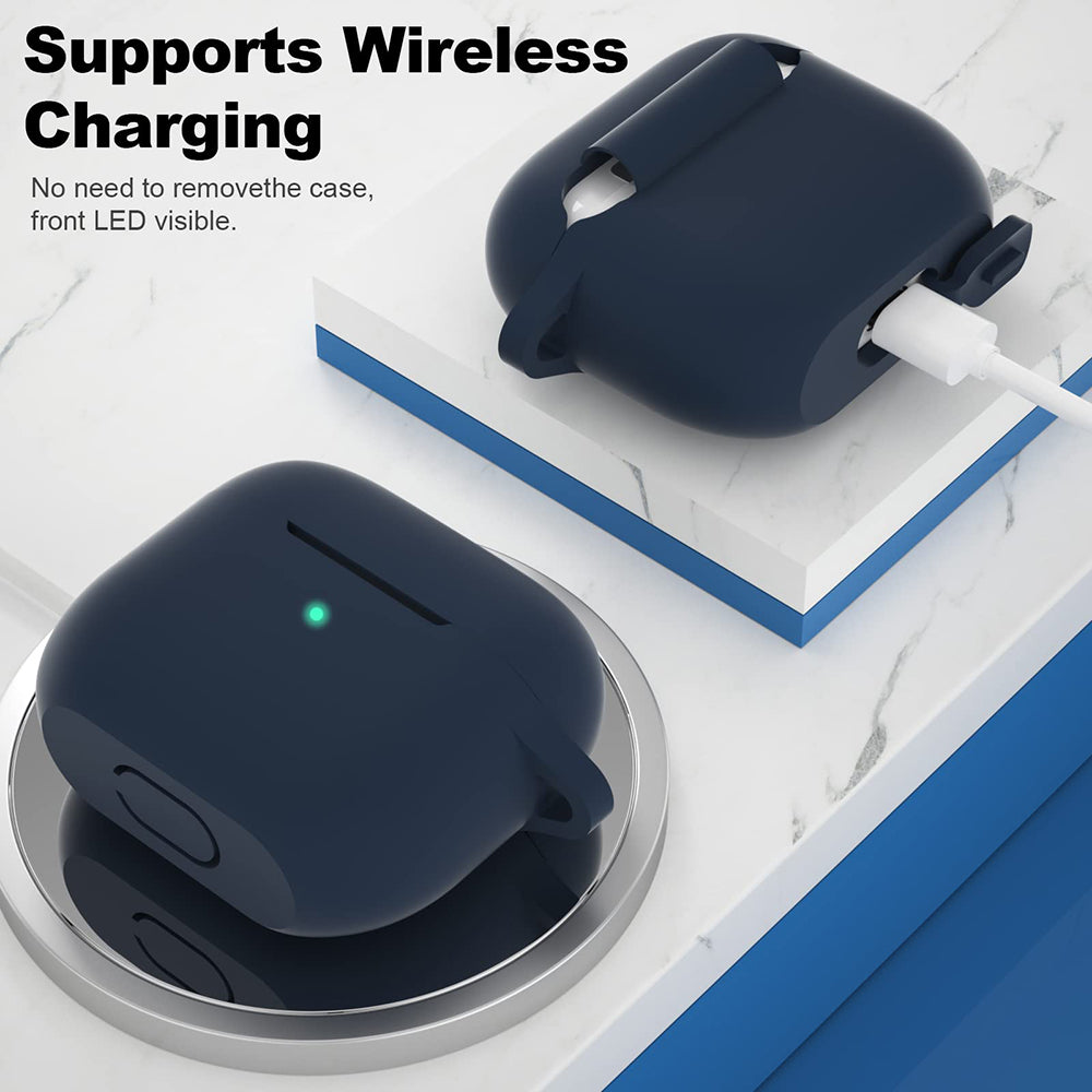 Coque Techsuit Silicone pour Apple AirPods 3, Bleu marine