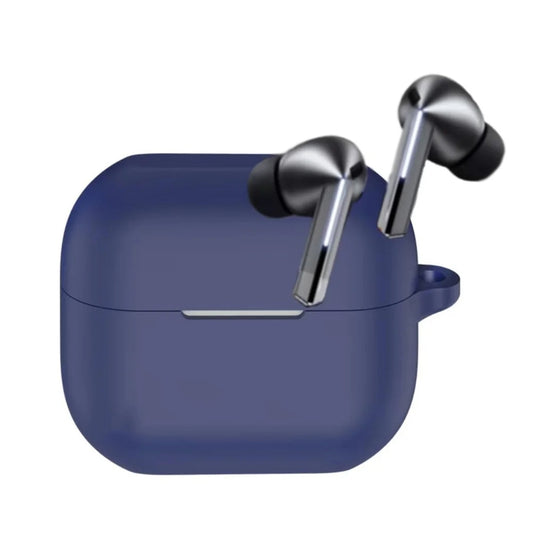 Coque Techsuit Silicone pour Samsung Galaxy Buds3 FE / Buds3 Pro / Buds3, Bleu marine