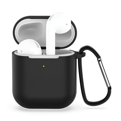 Housse Techsuit Silicone pour Apple AirPods Gen 1 / Gen 2, Noire