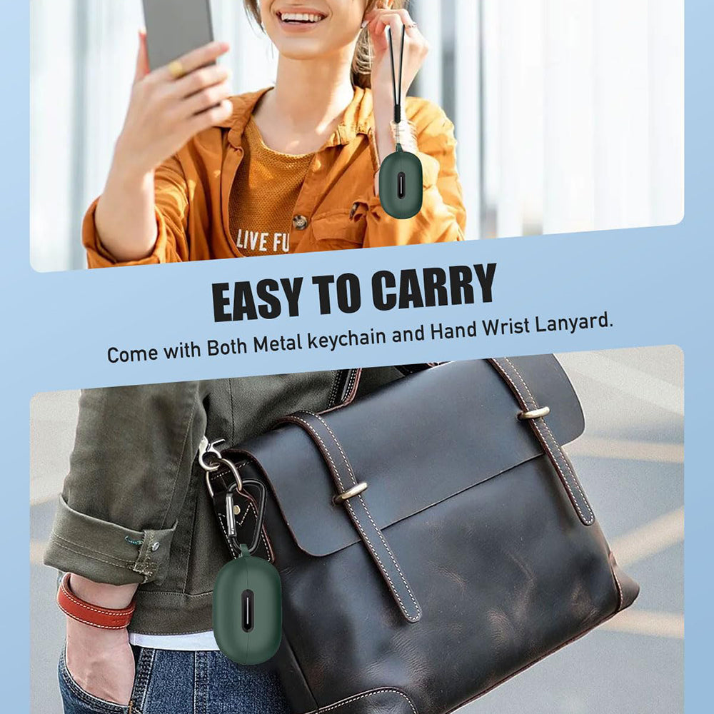 Housse Techsuit Silicone pour Apple AirPods Gen 1 / Gen 2, Noire