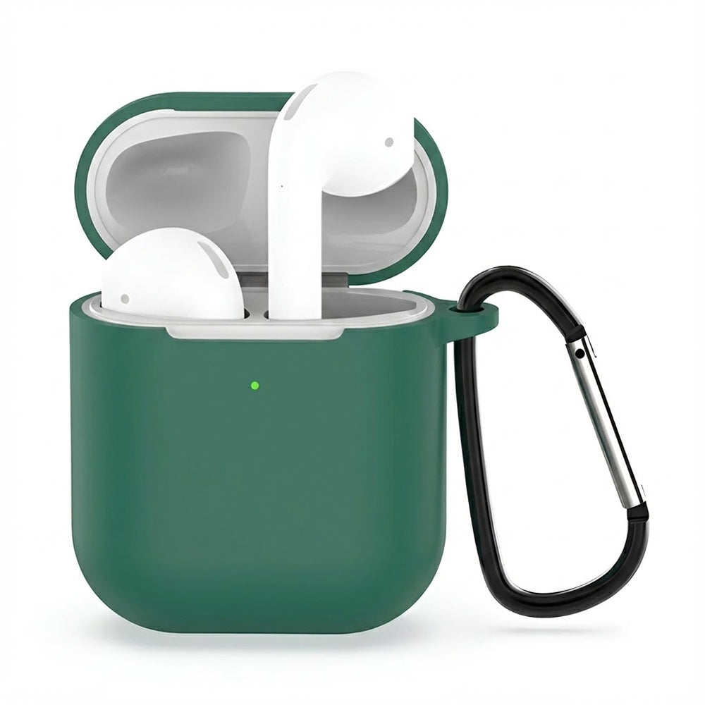Housse Techsuit Silicone pour Apple AirPods Gen 1 / Gen 2, Vert Foncé