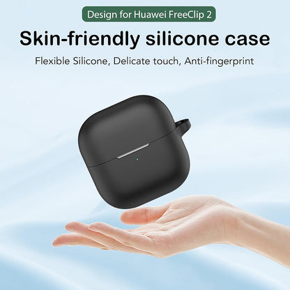Housse Techsuit Silicone pour Huawei FreeClip 2, Noire