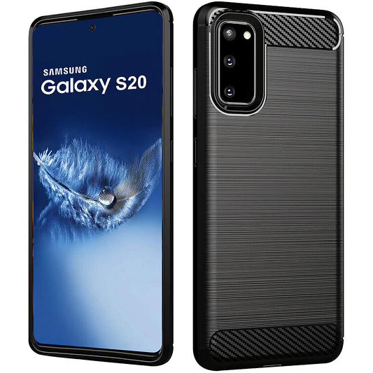 Coque pour Samsung Galaxy S20 5G G981 / S20 G980, OEM, Carbone, Noire
