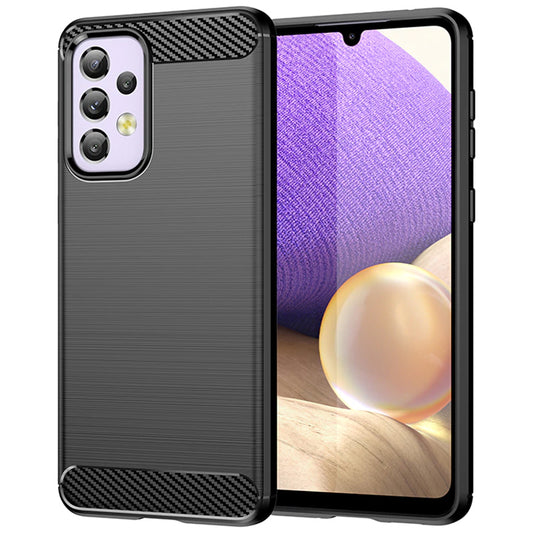 Coque pour Samsung Galaxy A13 A135, Carbone, Noire